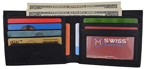 Slim Wallet for Men -Thin Bifold Genuine Leather RFID Blocking Front Pocket Mens Wallets Gift Box