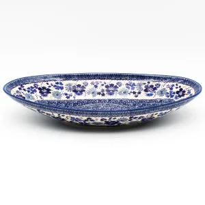 Sm Modern Oval Server in Stunning Blue