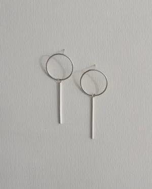 Sphere drop earrings sterling silver