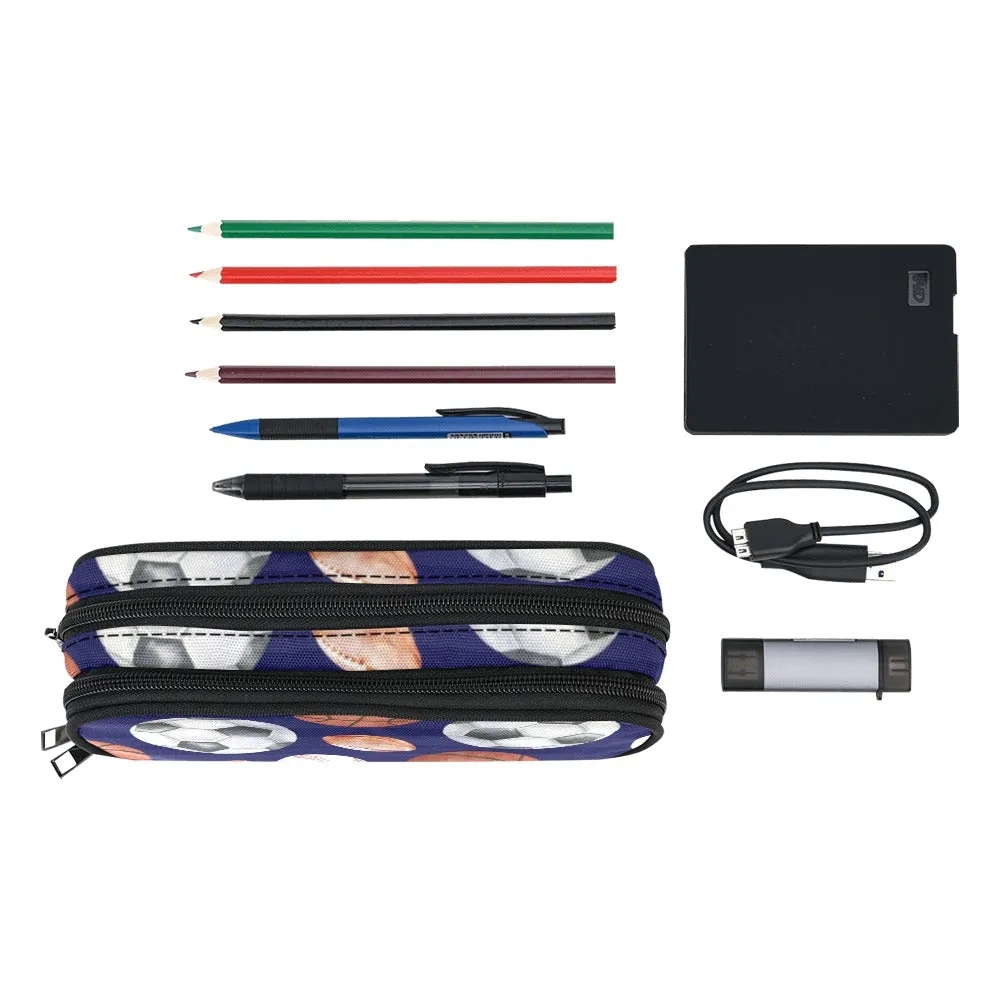 Sports Fan Pencil Pouch | Durable Organizer for Pens & Supplies