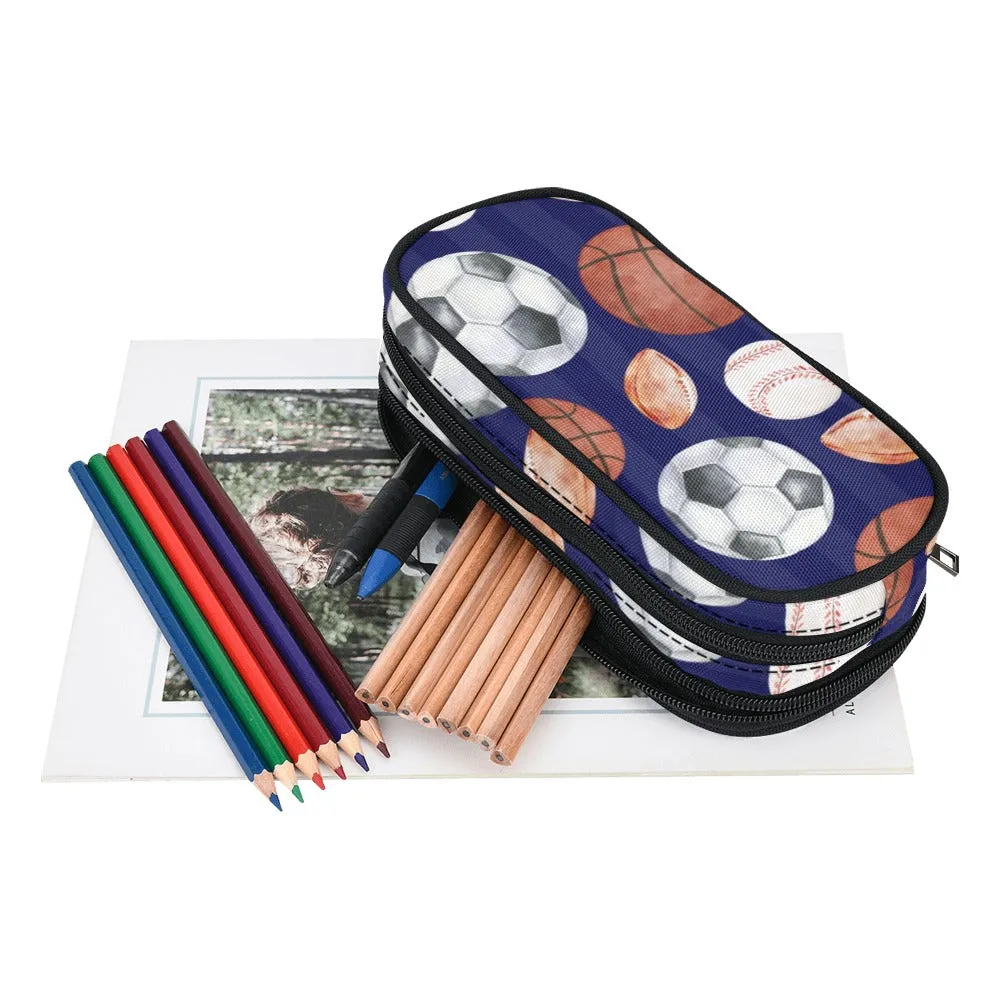 Sports Fan Pencil Pouch | Durable Organizer for Pens & Supplies