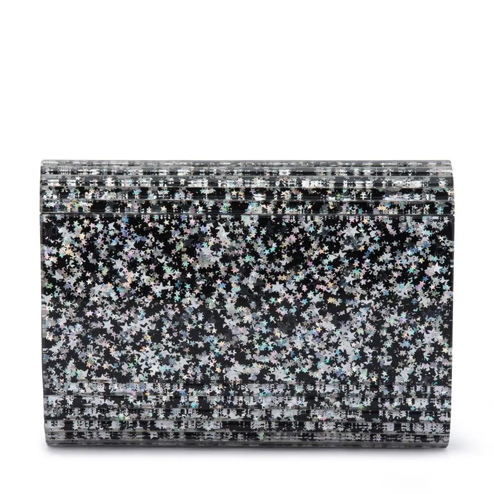 STACER Acrylic Foldover Clutch