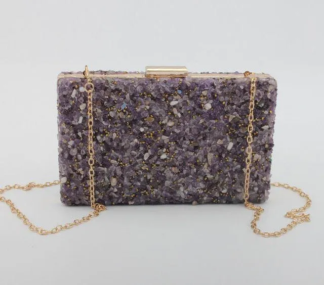 Stone Crystal Evening Bag