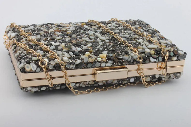 Stone Crystal Evening Bag