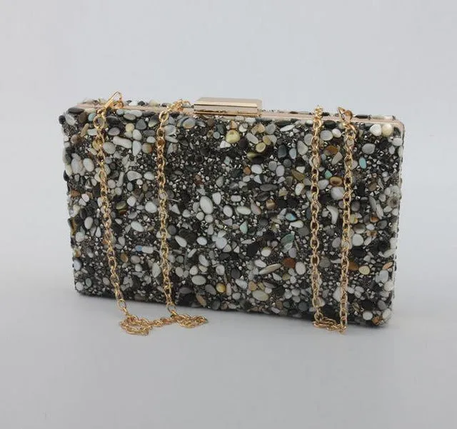 Stone Crystal Evening Bag