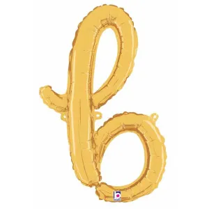 Stunning 14" Gold Script Letter B