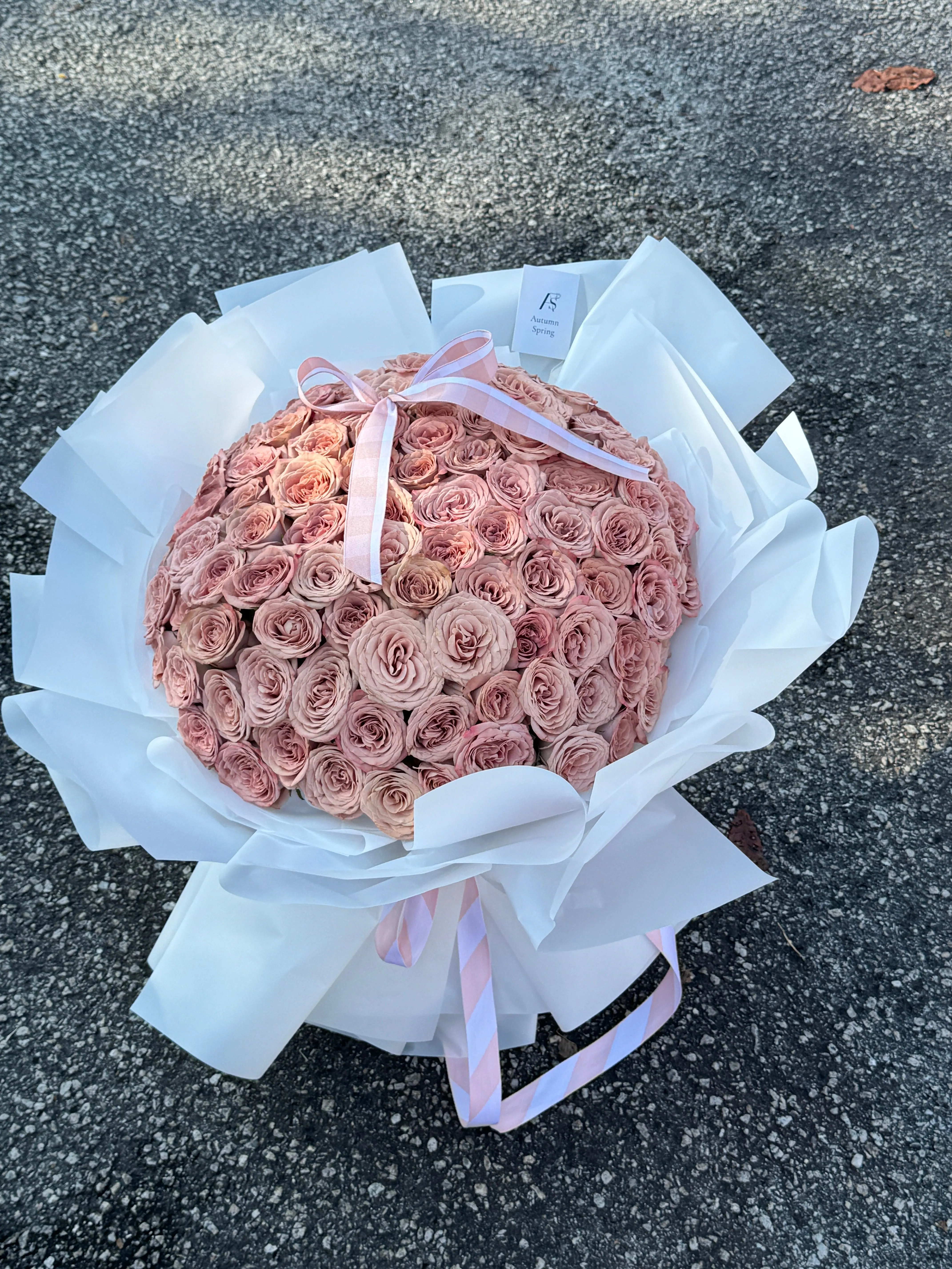 Stunning 99 Cappucino Rose Bouquet