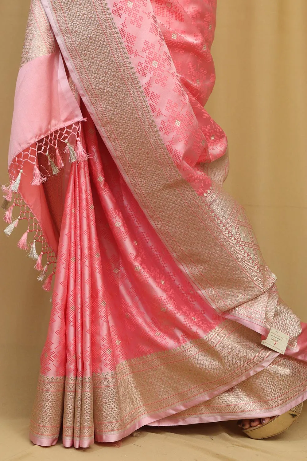 Stunning Banarasi Silk Saree in Pretty Pink