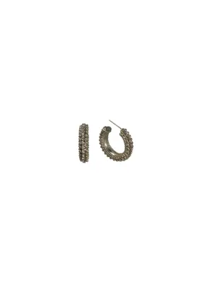 Stunning Beaded Hoop Earring - ECF32ASSNB