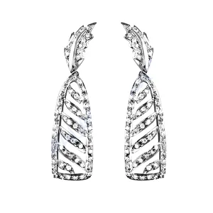 Stunning Cubic Zirconia Gemstone Silver Earrings - Affordable Luxury Jewelry