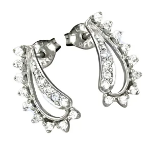 Stunning Cubic Zirconia Silver Earrings - Sensational CZ Gemstone Jewelry