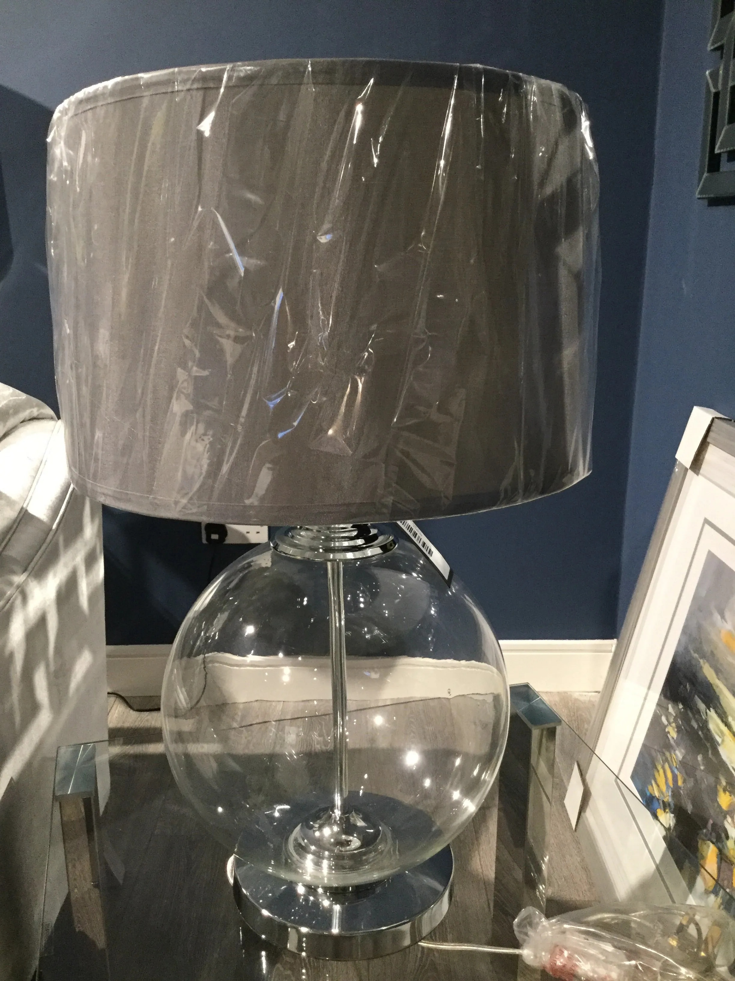 Stunning  Edna table lamp with large glass base