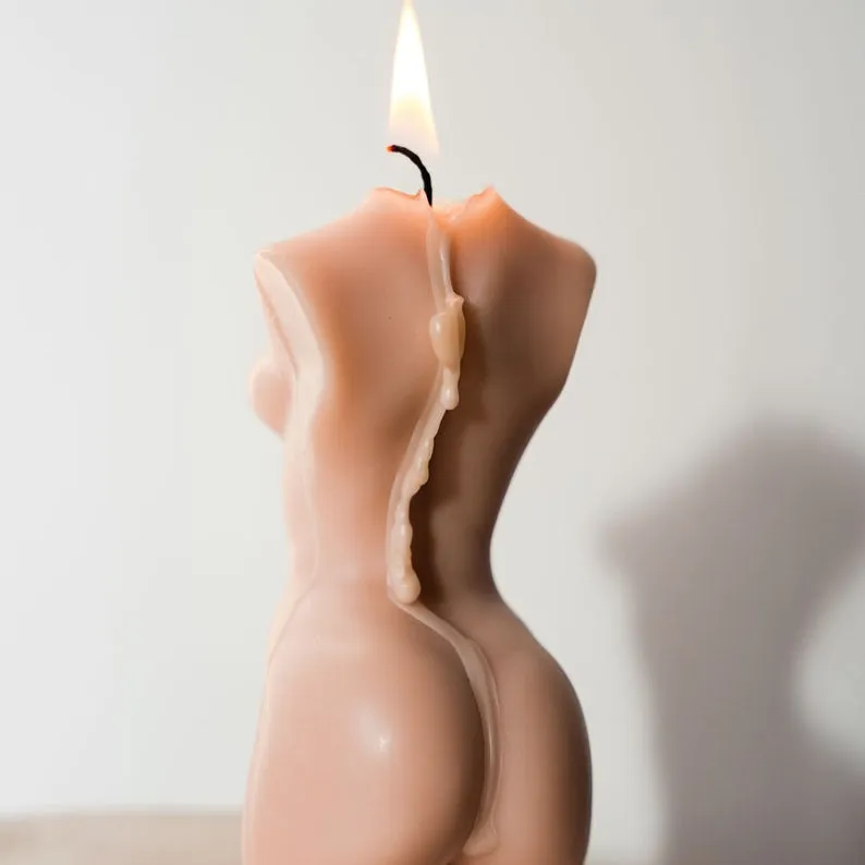 Stunning Female Candle / Feminine soy wax body candle