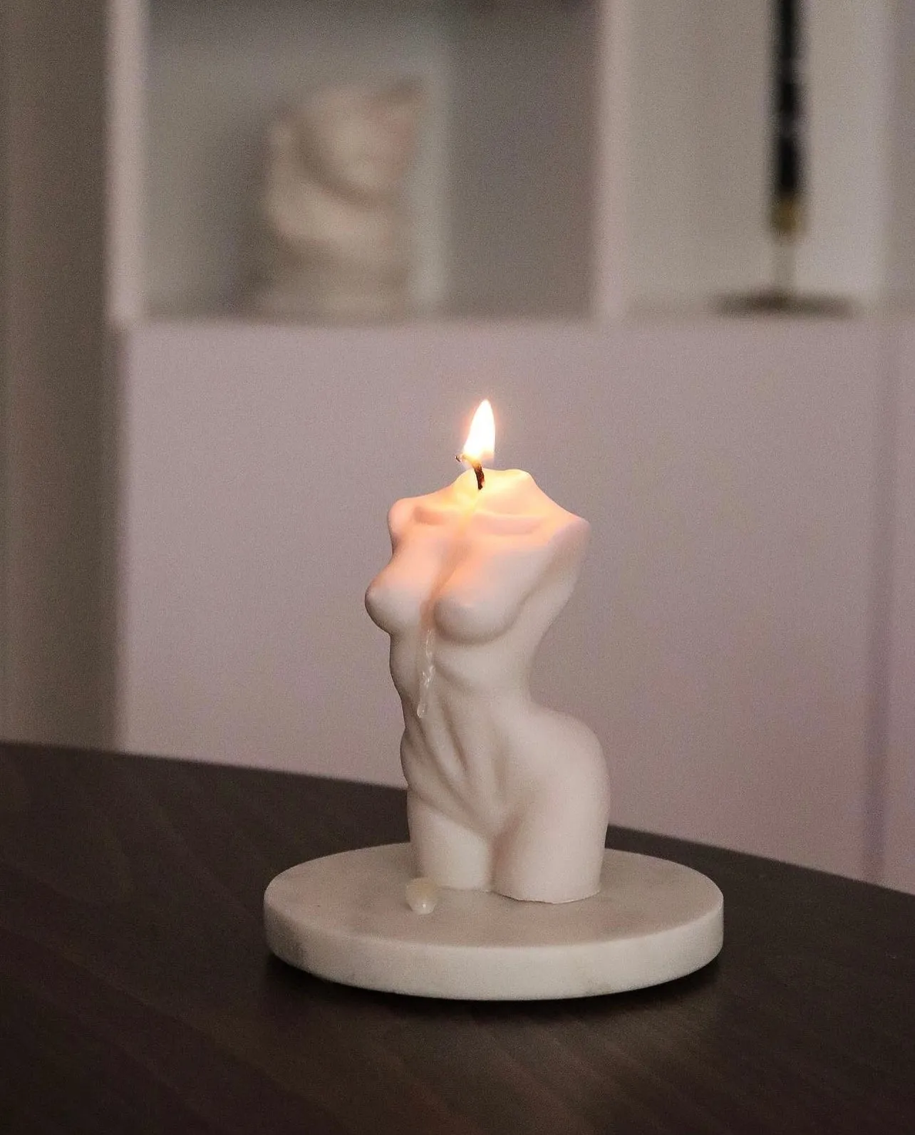 Stunning Female Candle / Feminine soy wax body candle