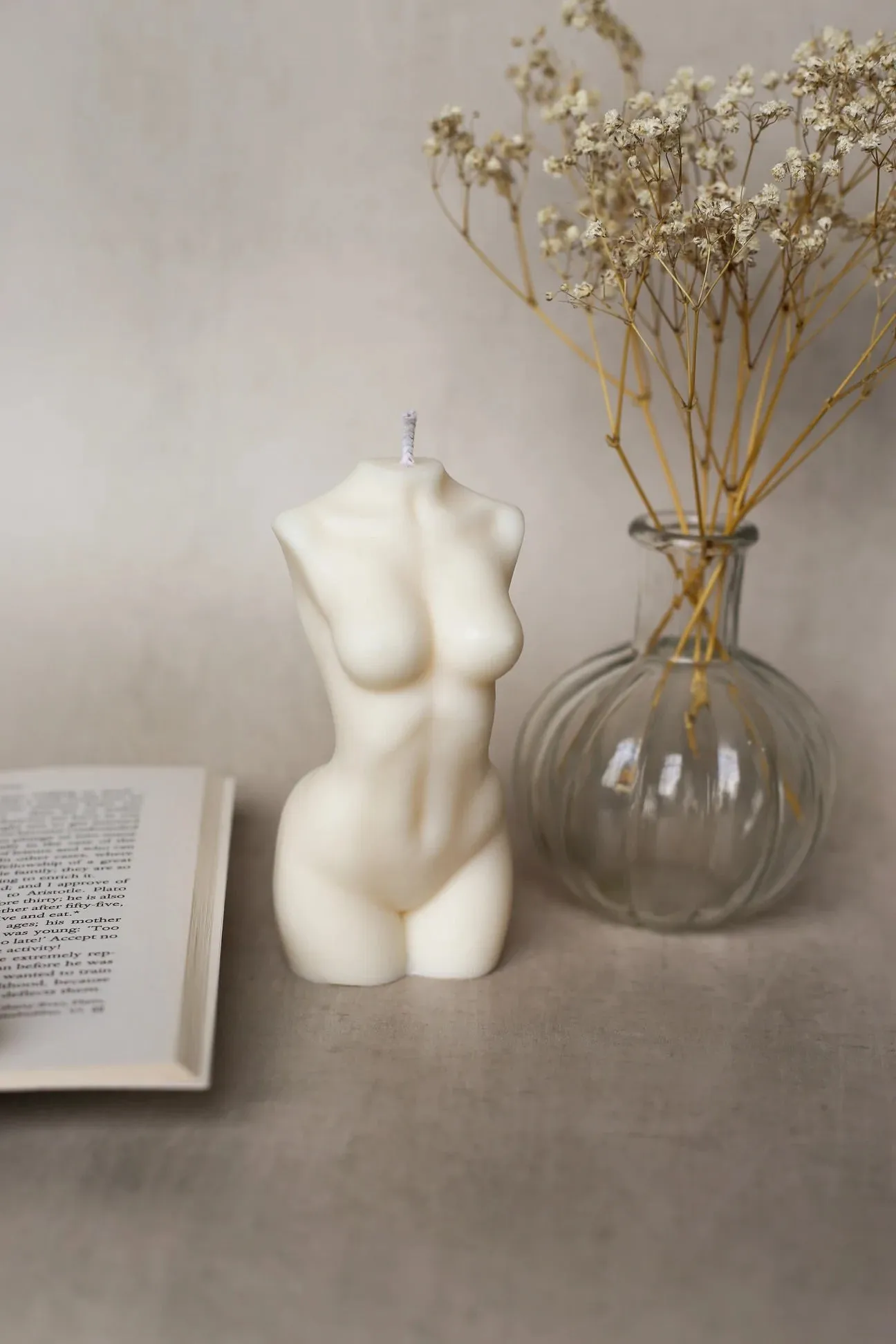 Stunning Female Candle / Feminine soy wax body candle