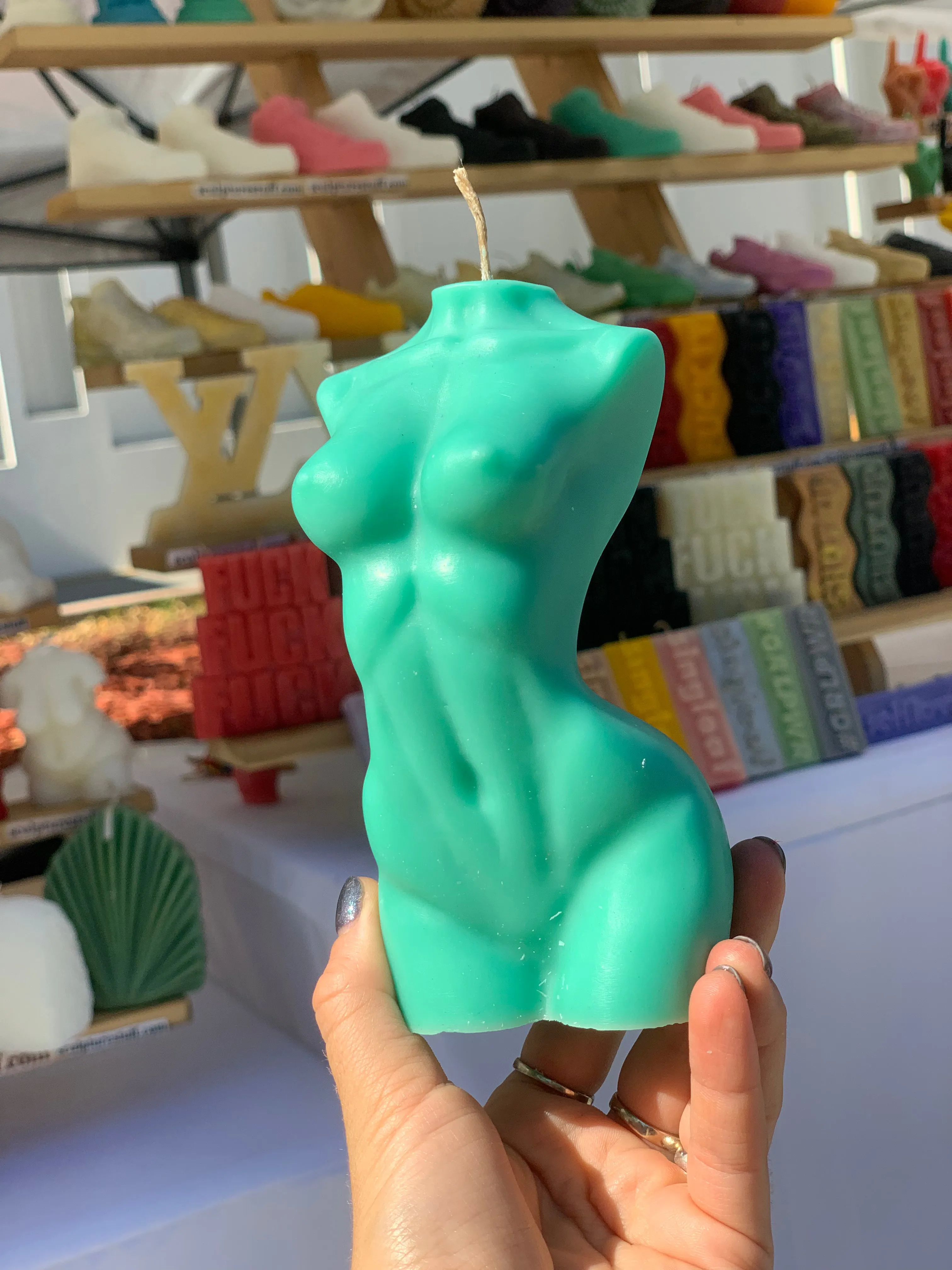 Stunning Female Candle / Feminine soy wax body candle