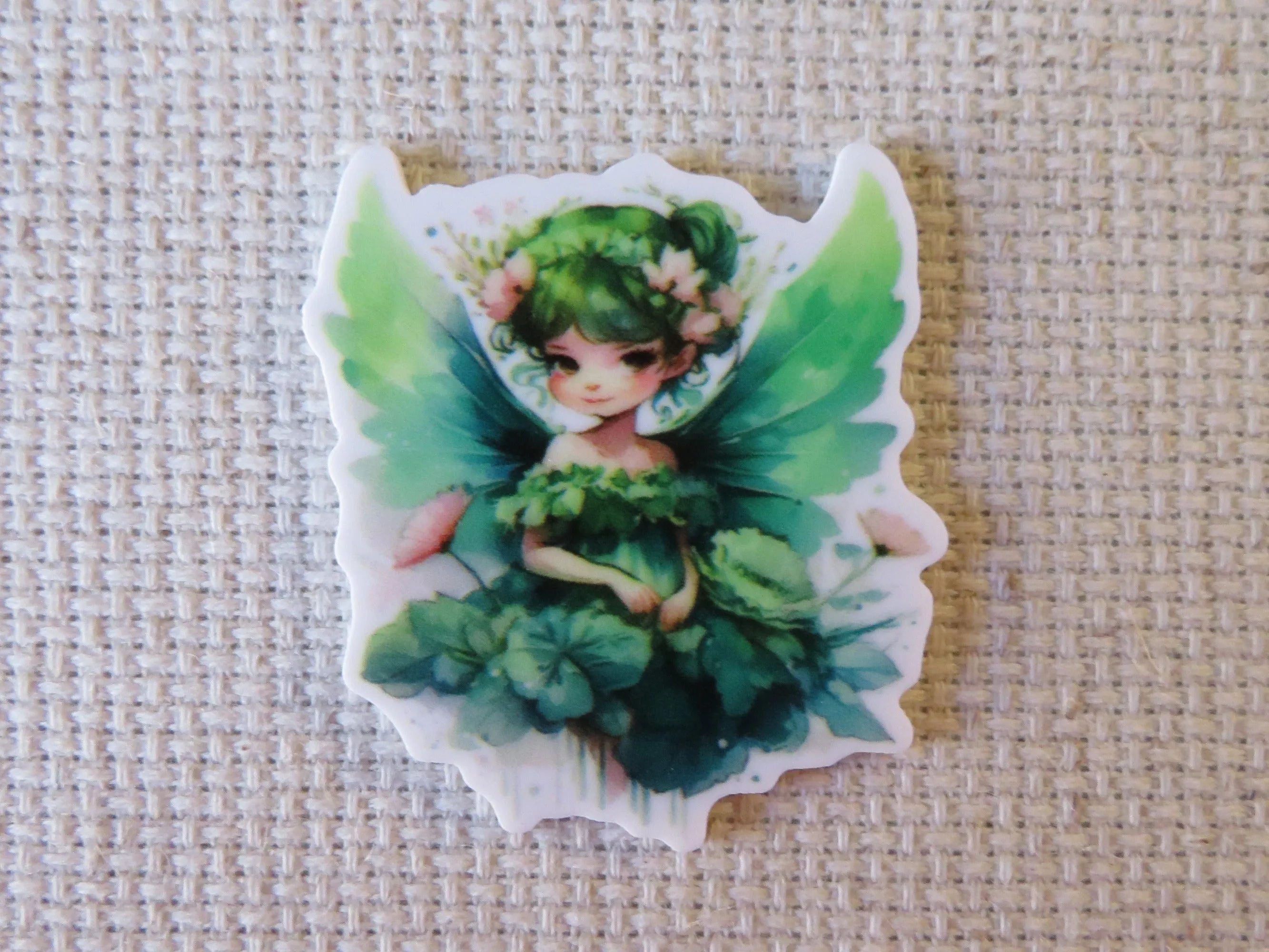 Stunning Green Fairy Needle Minder, Cover Minder, Magnet