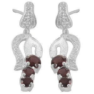 Stunning Indian Cubic Zirconia Silver Earrings - Shop Now