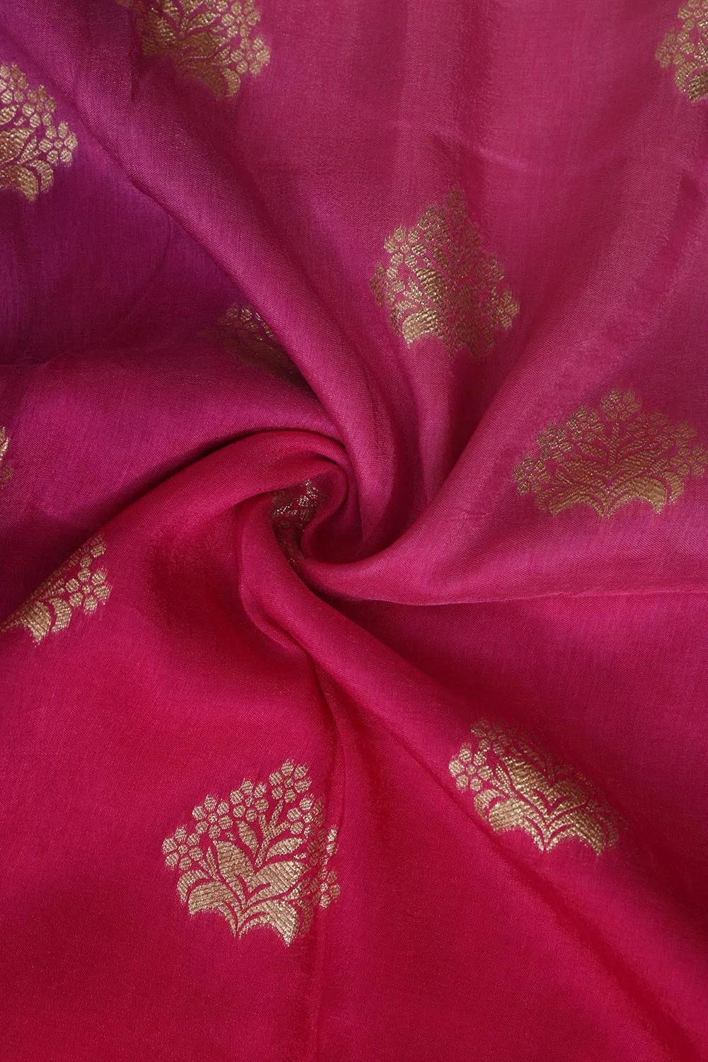 Stunning Multicolor Banarasi Dola Silk Shaded Fabric ( 2.5 Mtr )