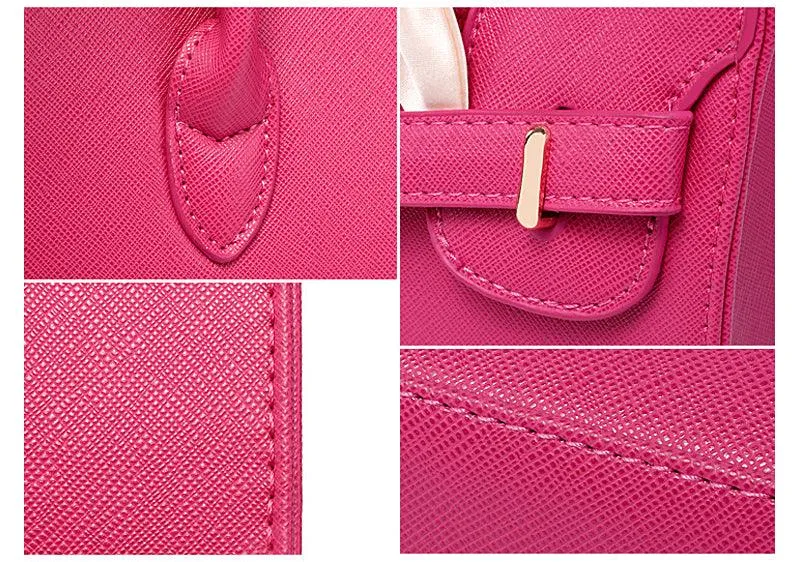 Stunning Padlock Birkin Inspired With Scarf - Pink