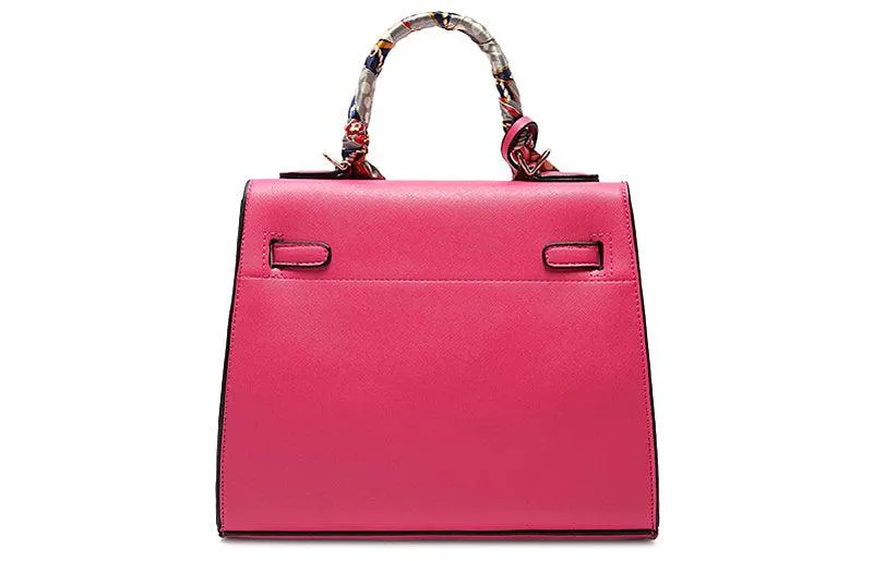 Stunning Padlock Birkin Inspired With Scarf - Pink