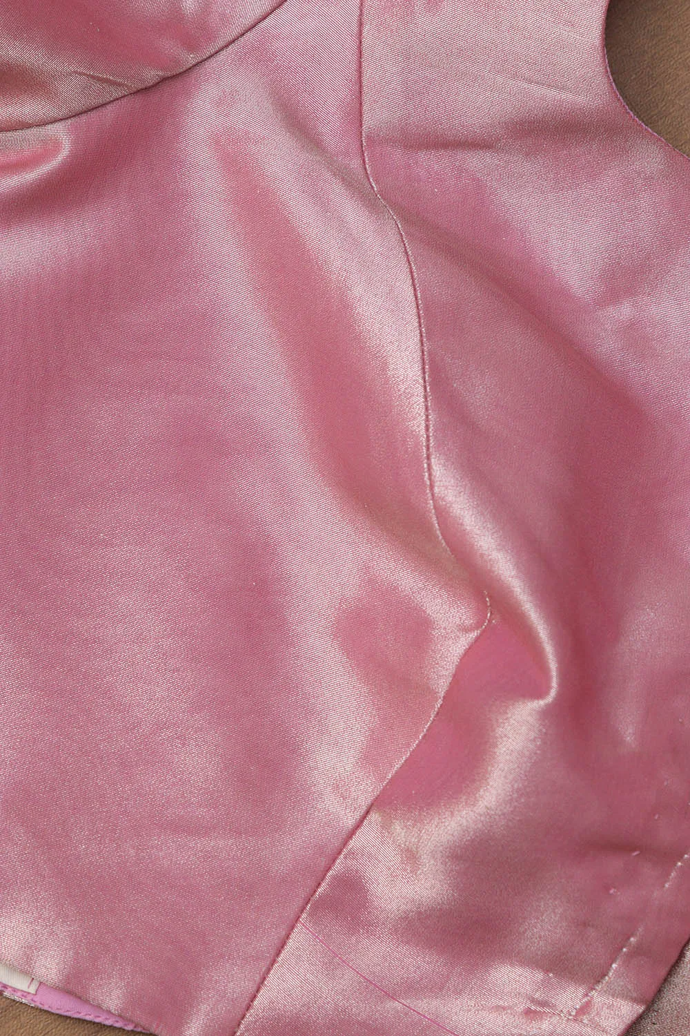 Stunning Pink Banarasi Tissue Silk Blouse