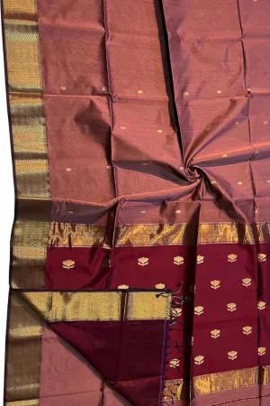 Stunning Pink Maheshwari Cotton Silk Saree