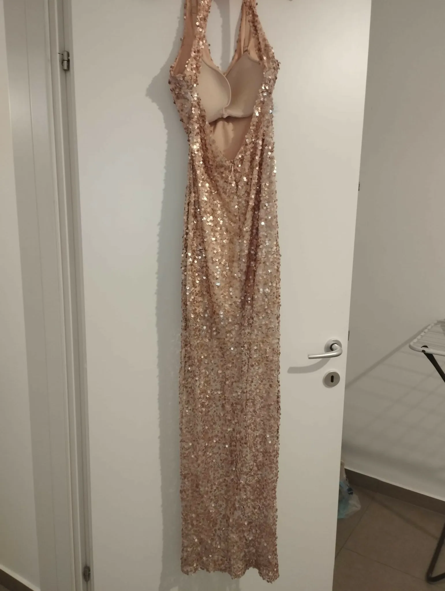 Stunning Pink Sequin Maxi Dress