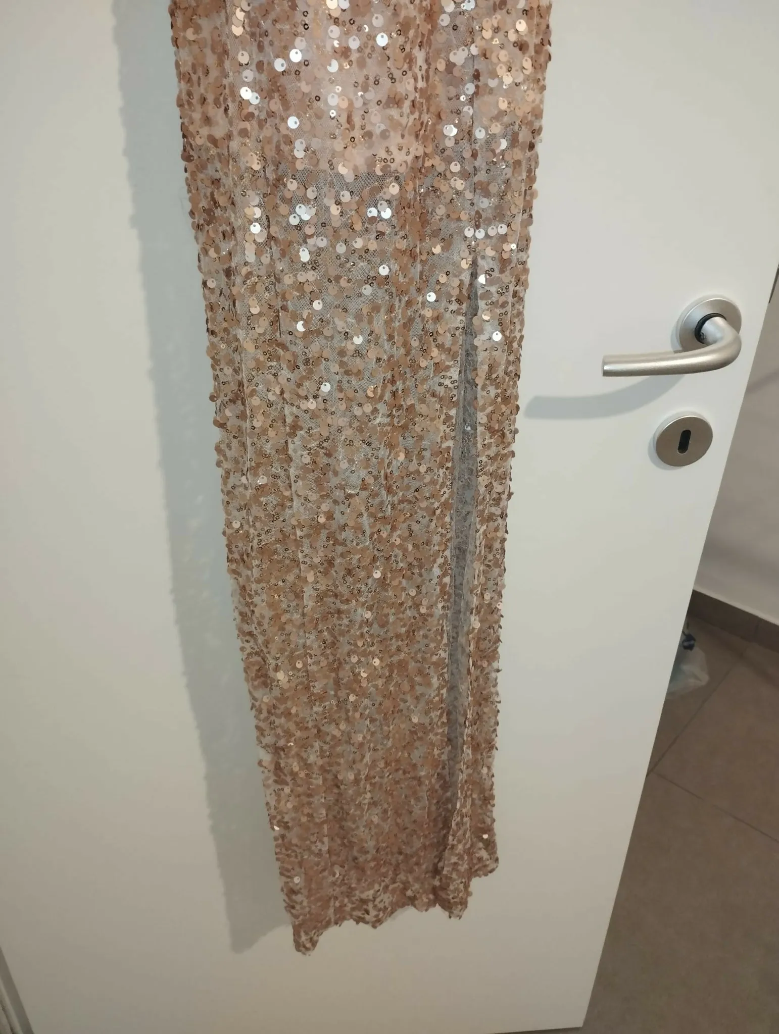 Stunning Pink Sequin Maxi Dress