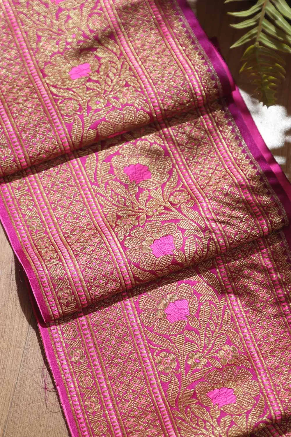 Stunning Purple Banarasi Silk Lace ( 1 Mtr )