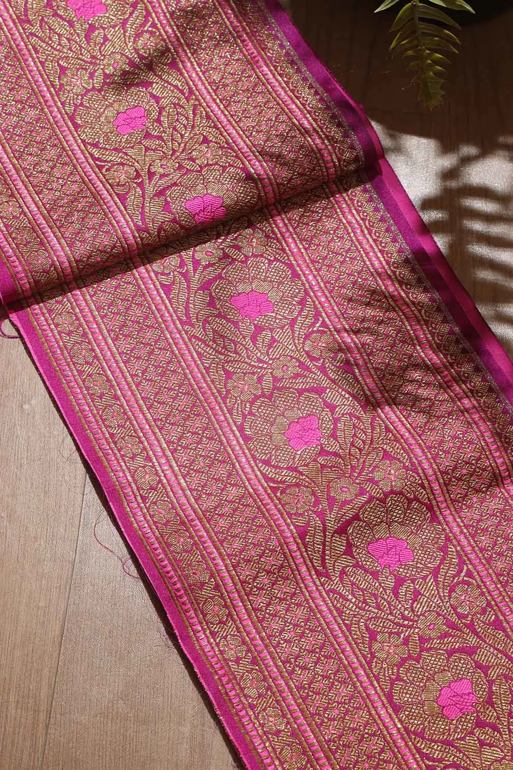 Stunning Purple Banarasi Silk Lace ( 1 Mtr )