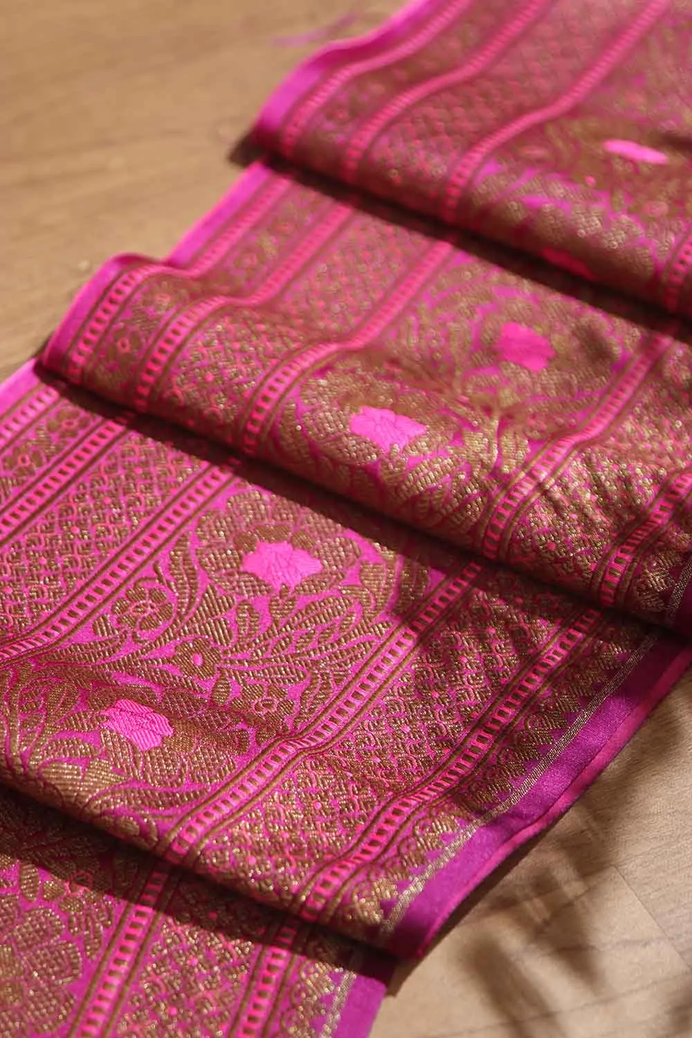 Stunning Purple Banarasi Silk Lace ( 1 Mtr )