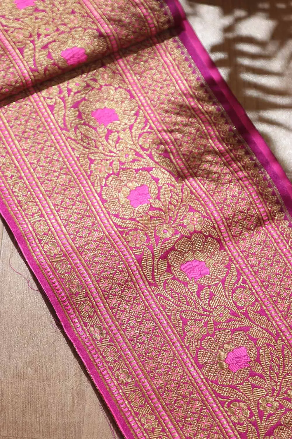 Stunning Purple Banarasi Silk Lace ( 1 Mtr )