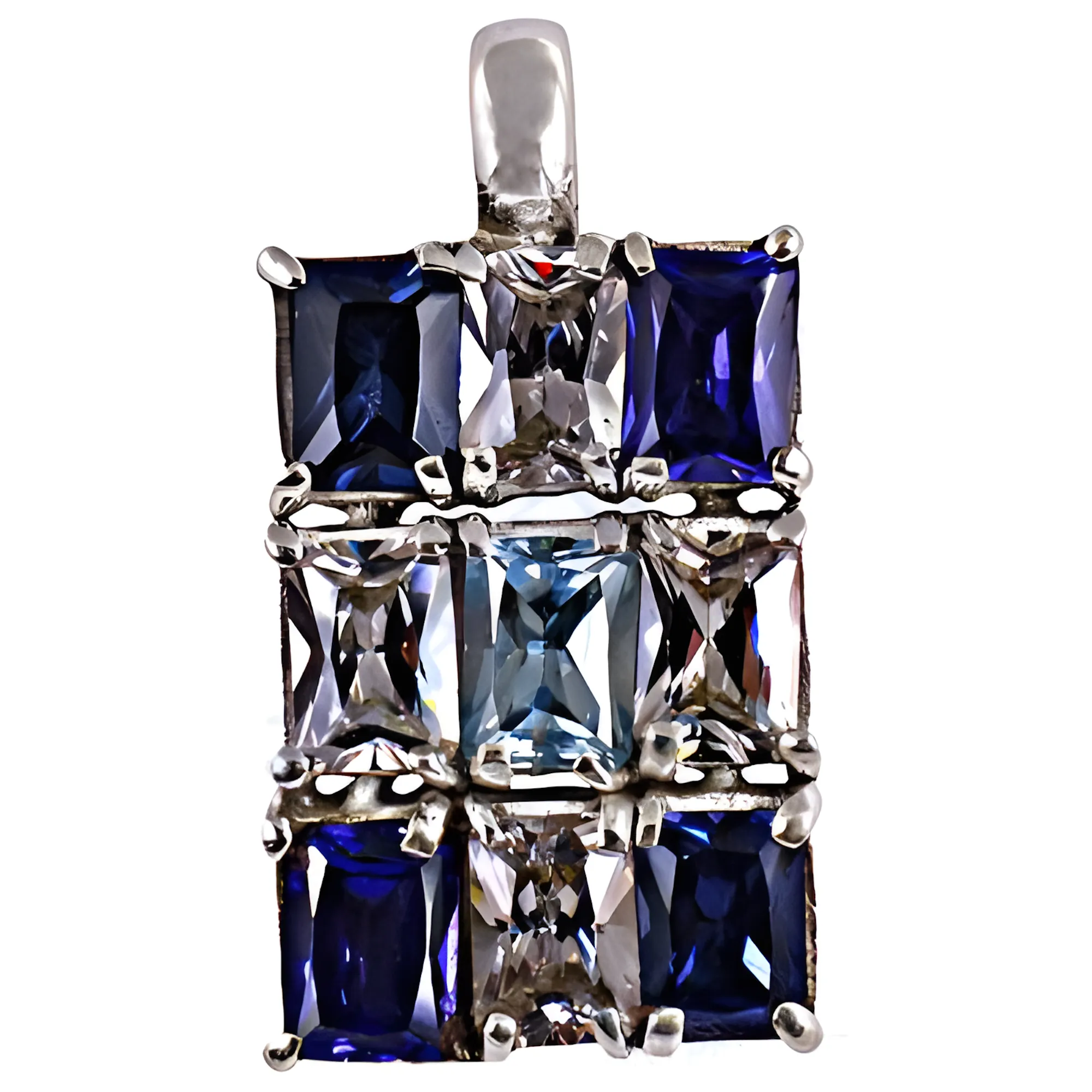 Stunning Silver Jewelry: Cubic Zirconia Pendants & Blue Topaz Glass