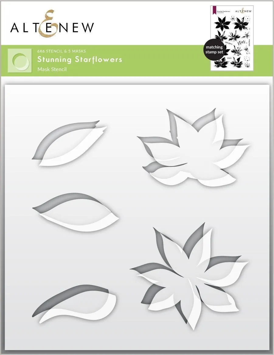 Stunning Starflowers Mask Stencil