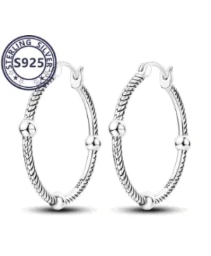 Stunning Sterling Silver Hoop