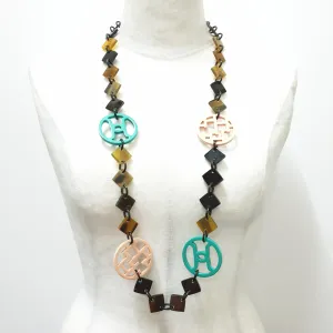 Stunning Trendy Necklace J18214, Handmade Buffalo Horn from Vietnam.