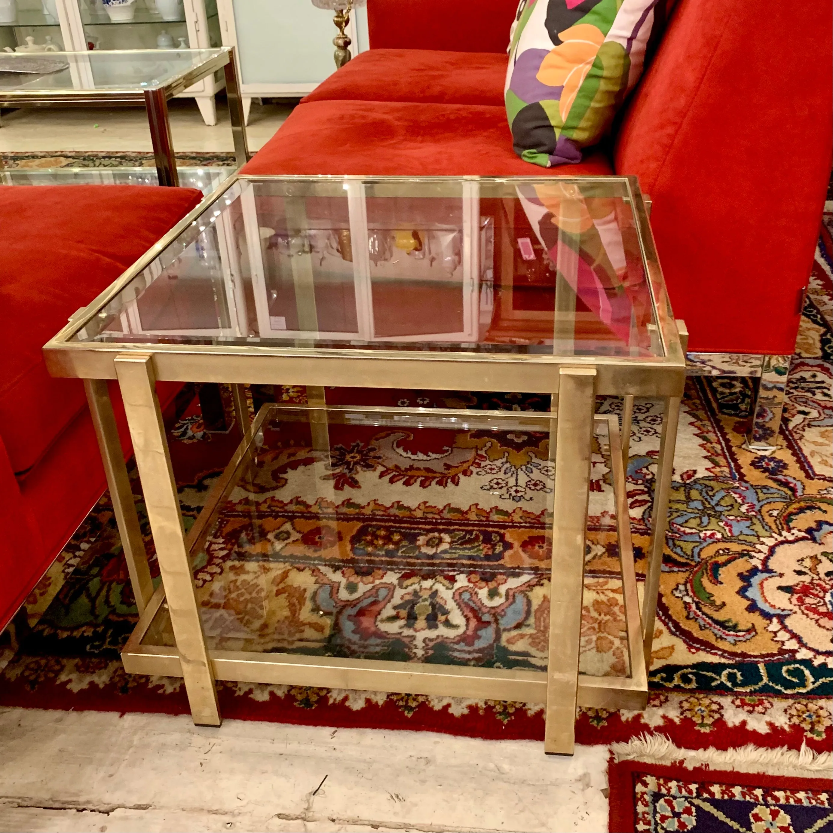 Stunning Vintage 9 Carat Gold Plated Side Table - SOLD