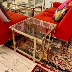 Stunning Vintage 9 Carat Gold Plated Side Table - SOLD