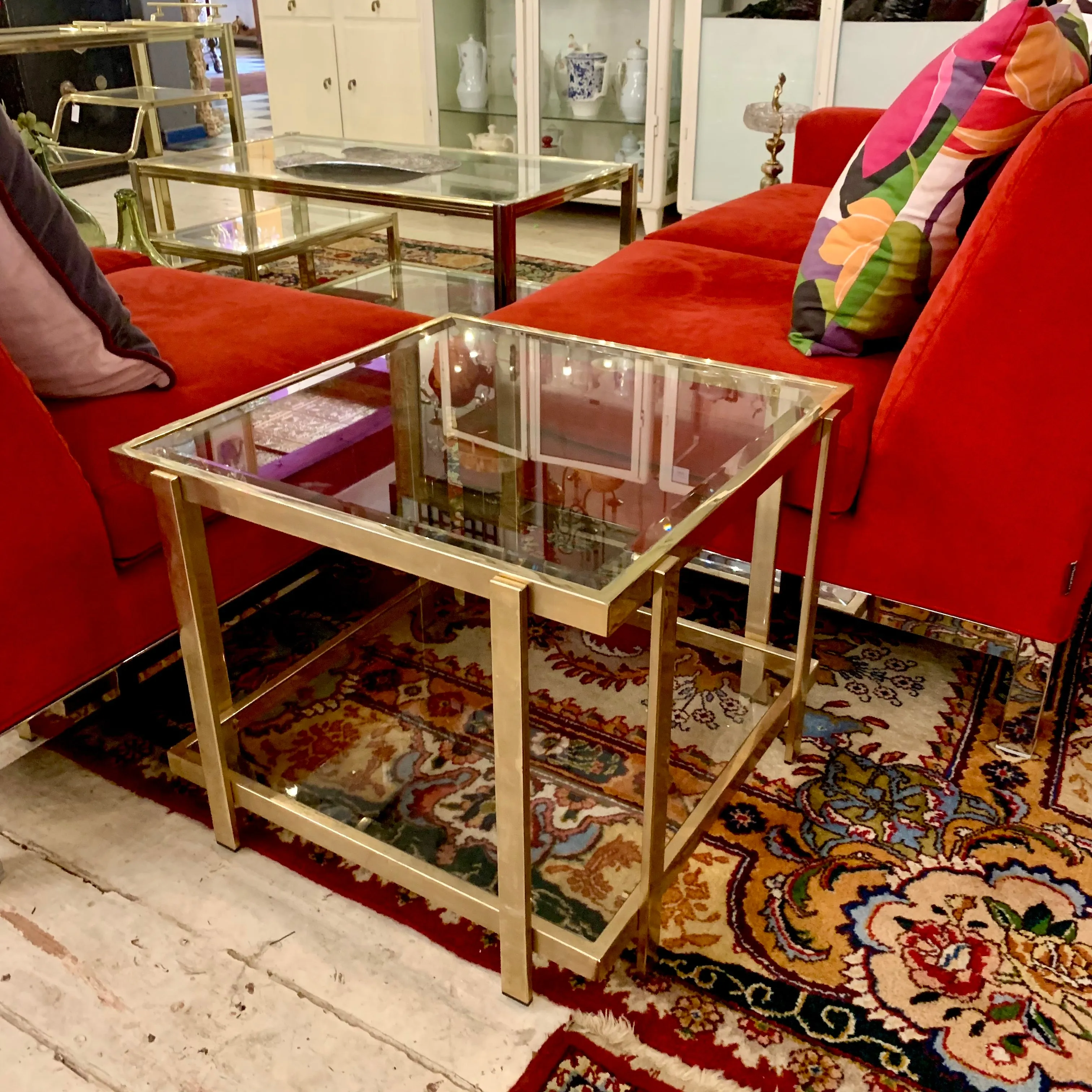 Stunning Vintage 9 Carat Gold Plated Side Table - SOLD