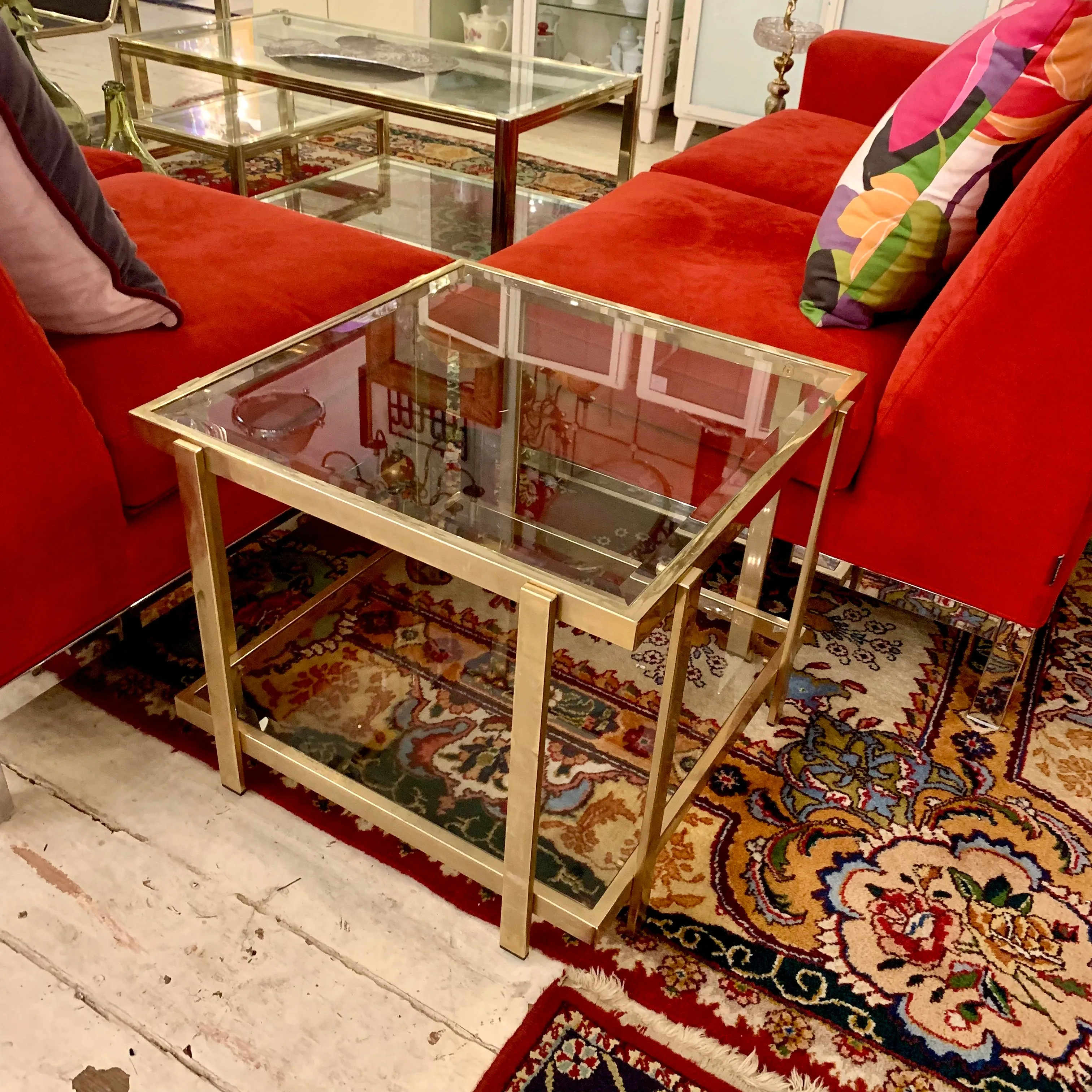 Stunning Vintage 9 Carat Gold Plated Side Table - SOLD