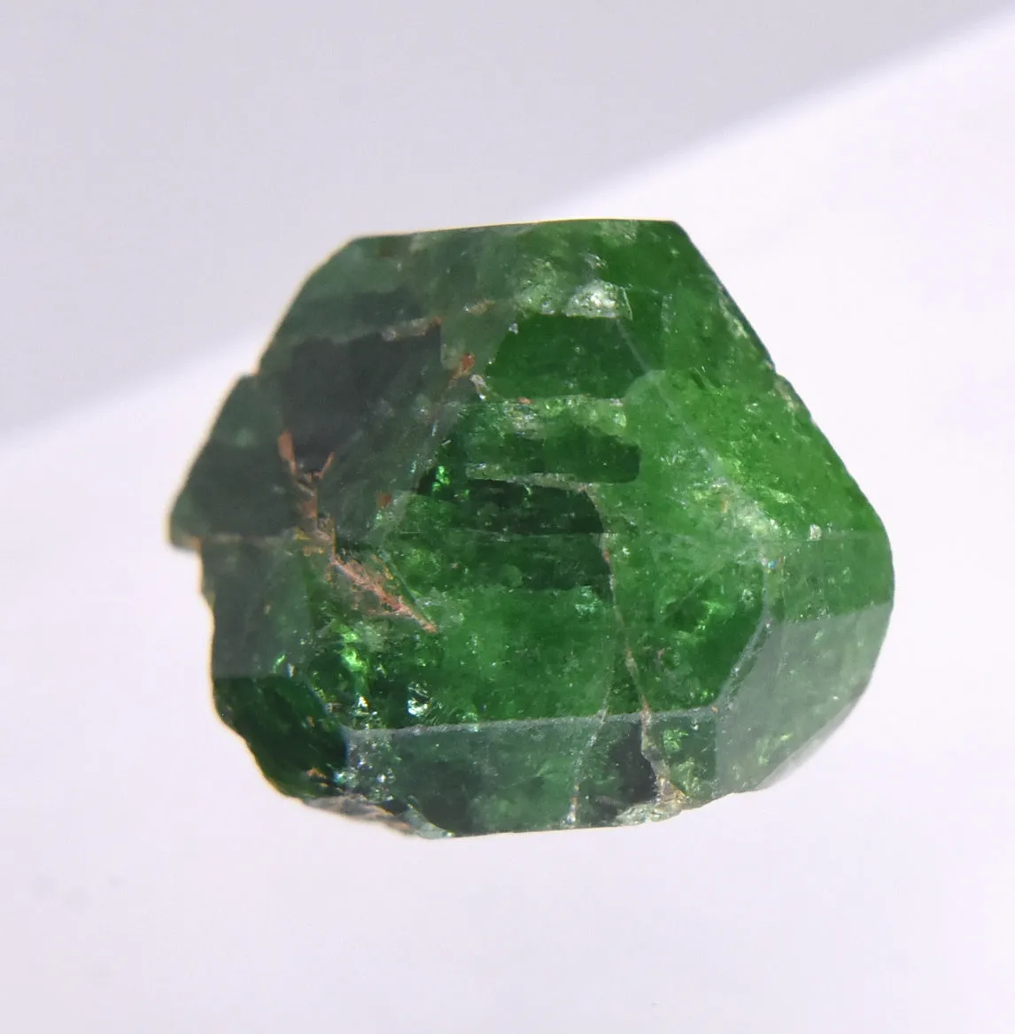 Stunning Vivid Green Triangular Face Tourmaline Nugget Crystal - 1.2g