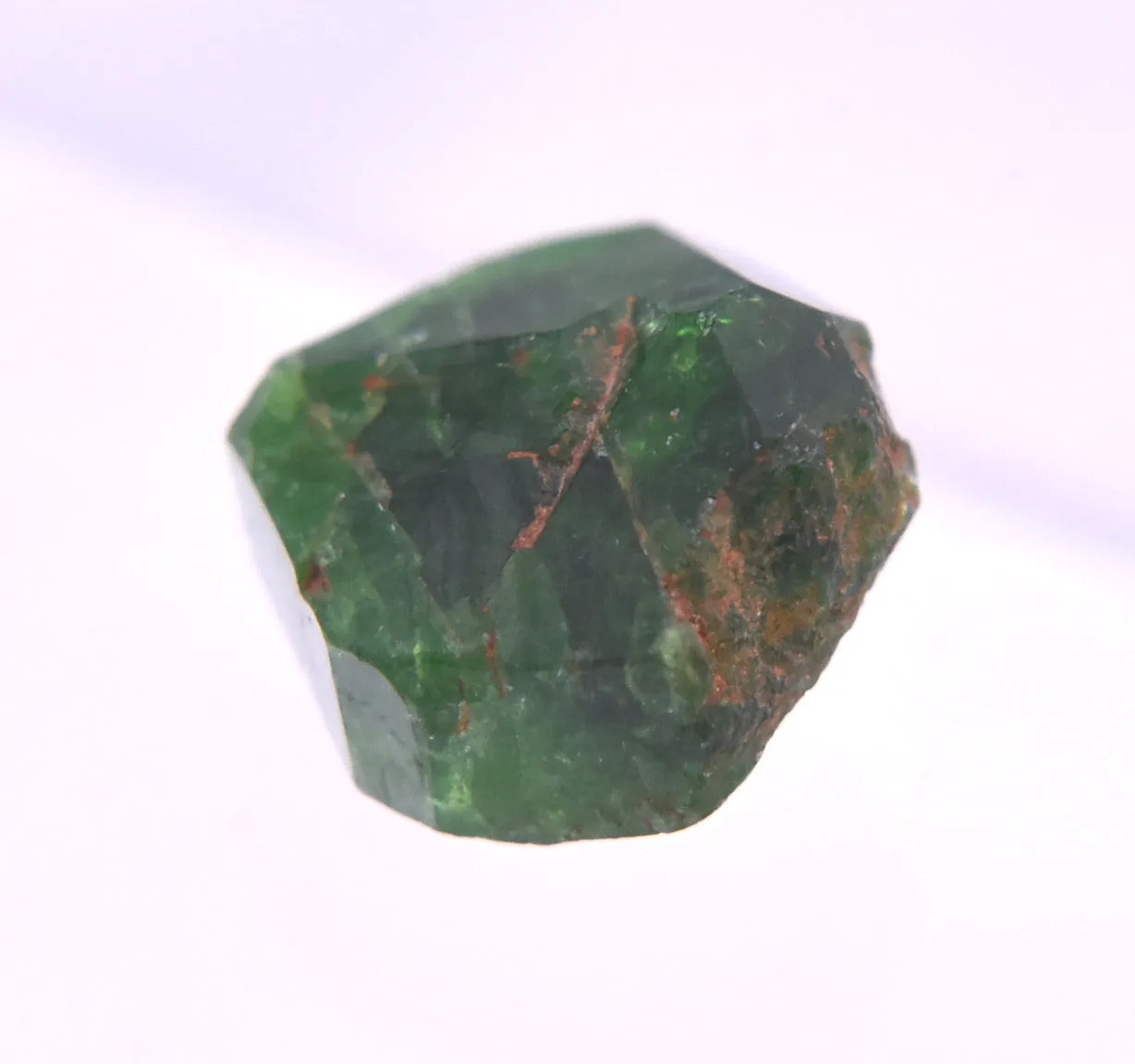 Stunning Vivid Green Triangular Face Tourmaline Nugget Crystal - 1.2g