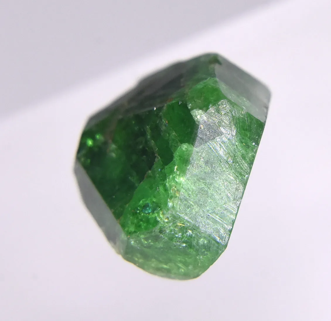 Stunning Vivid Green Triangular Face Tourmaline Nugget Crystal - 1.2g