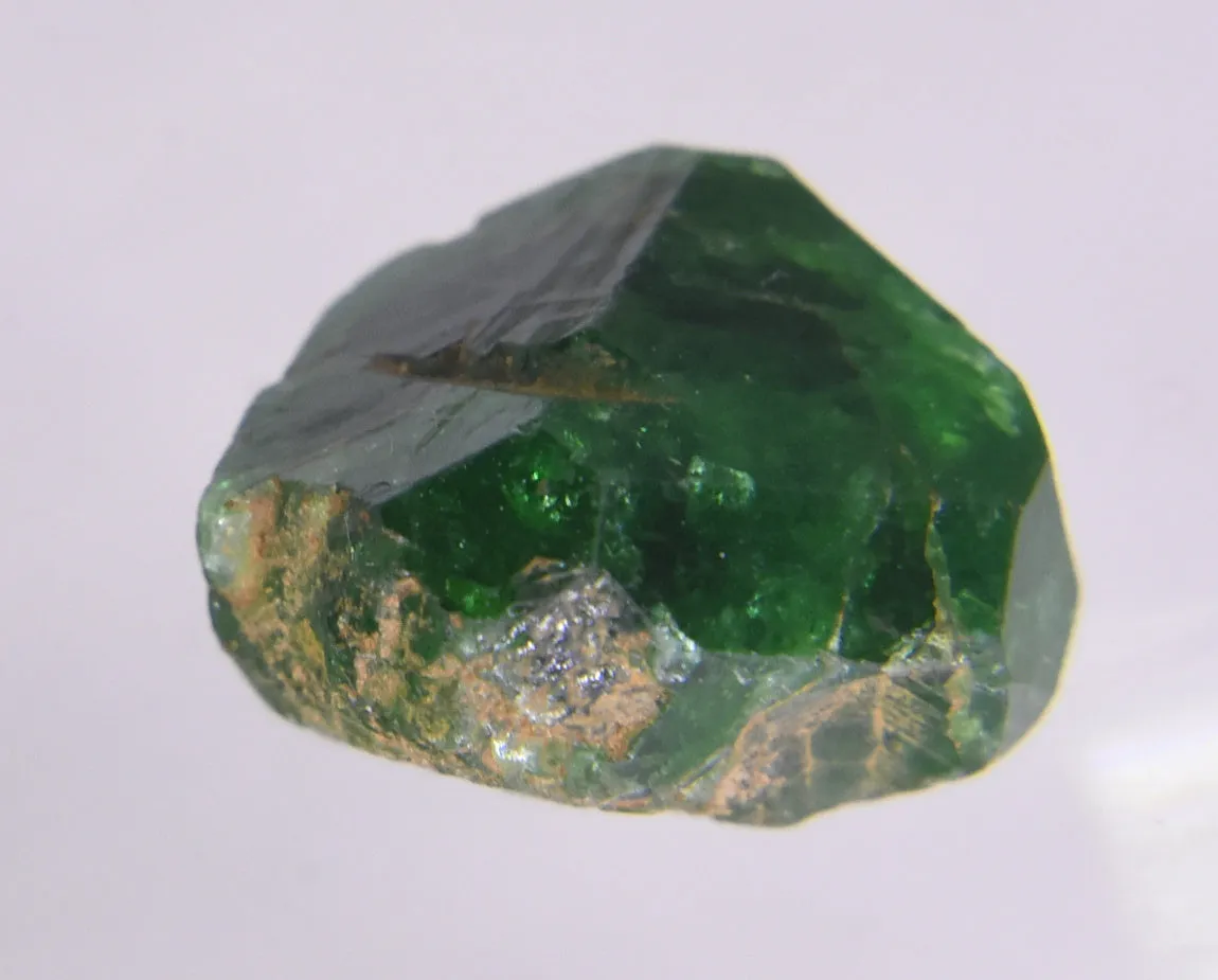 Stunning Vivid Green Triangular Face Tourmaline Nugget Crystal - 1.2g