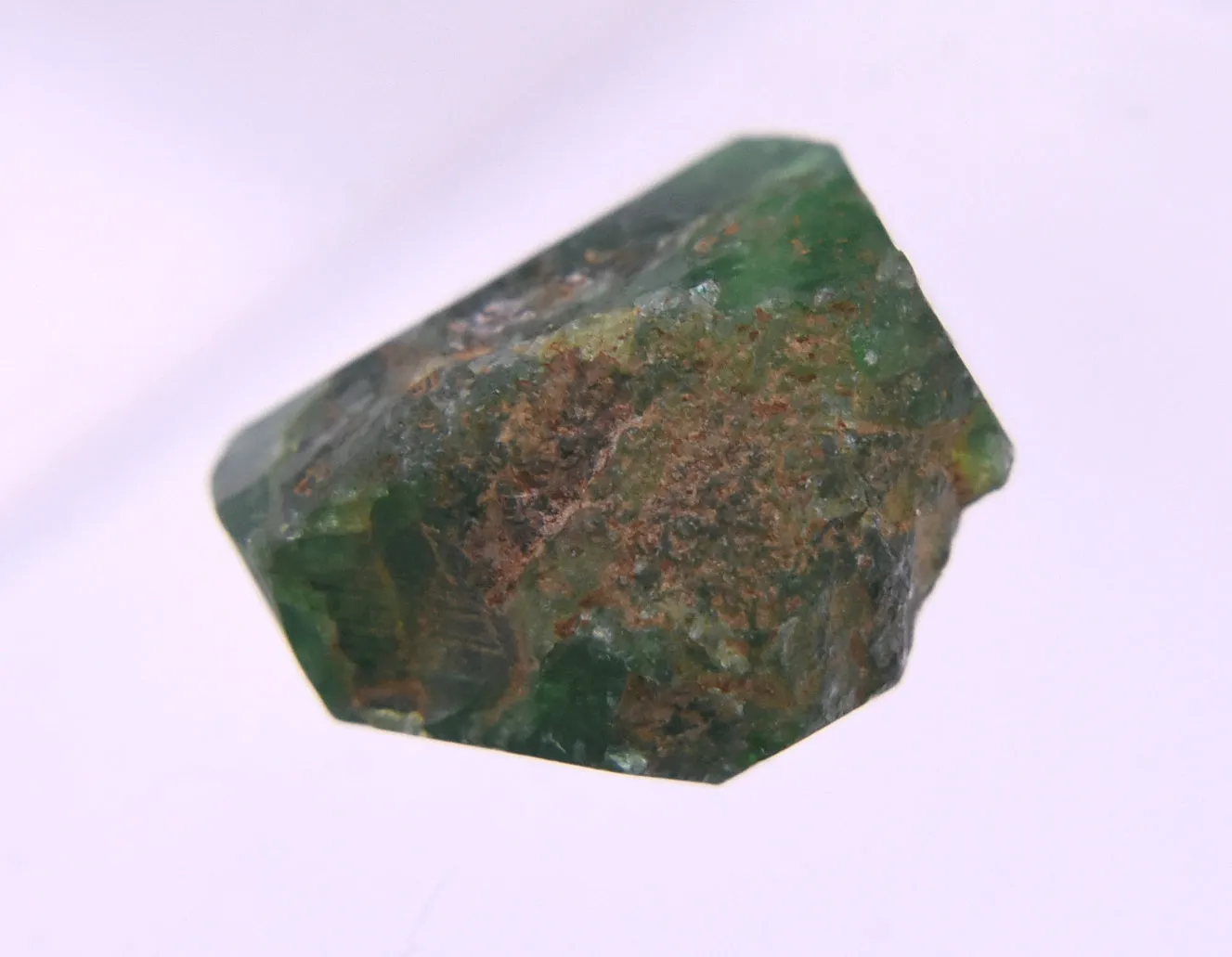 Stunning Vivid Green Triangular Face Tourmaline Nugget Crystal - 1.2g