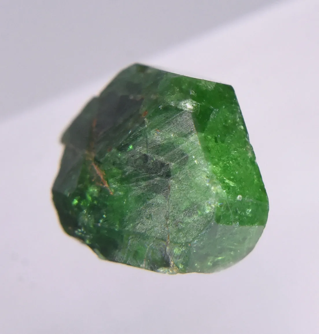 Stunning Vivid Green Triangular Face Tourmaline Nugget Crystal - 1.2g