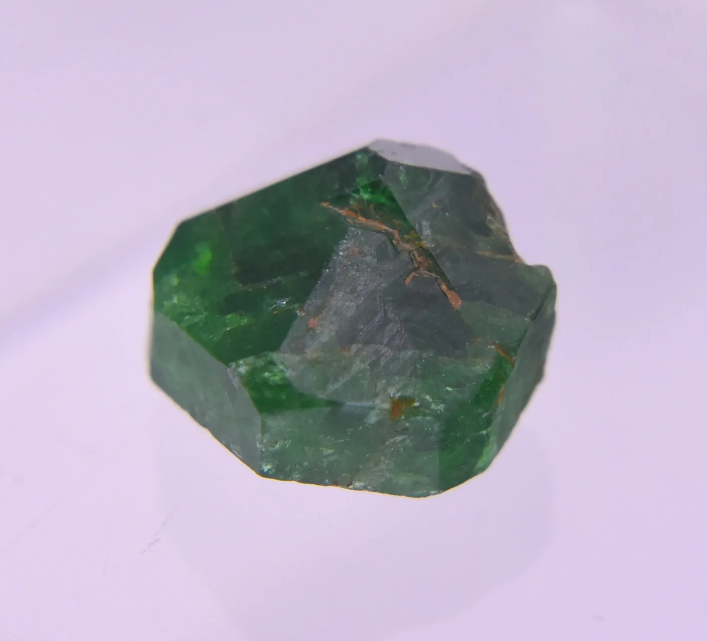 Stunning Vivid Green Triangular Face Tourmaline Nugget Crystal - 1.2g