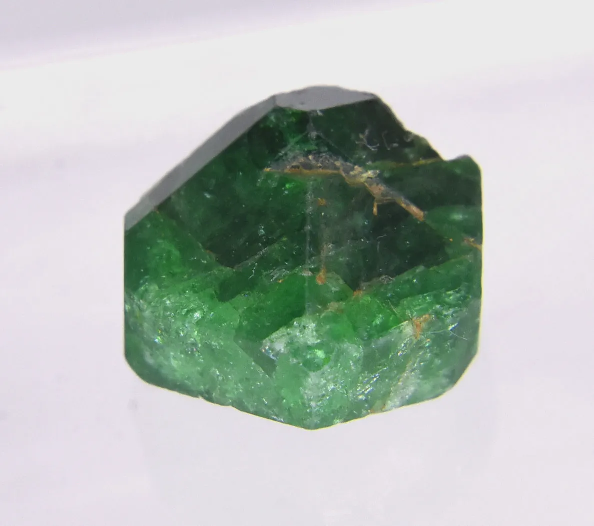 Stunning Vivid Green Triangular Face Tourmaline Nugget Crystal - 1.2g