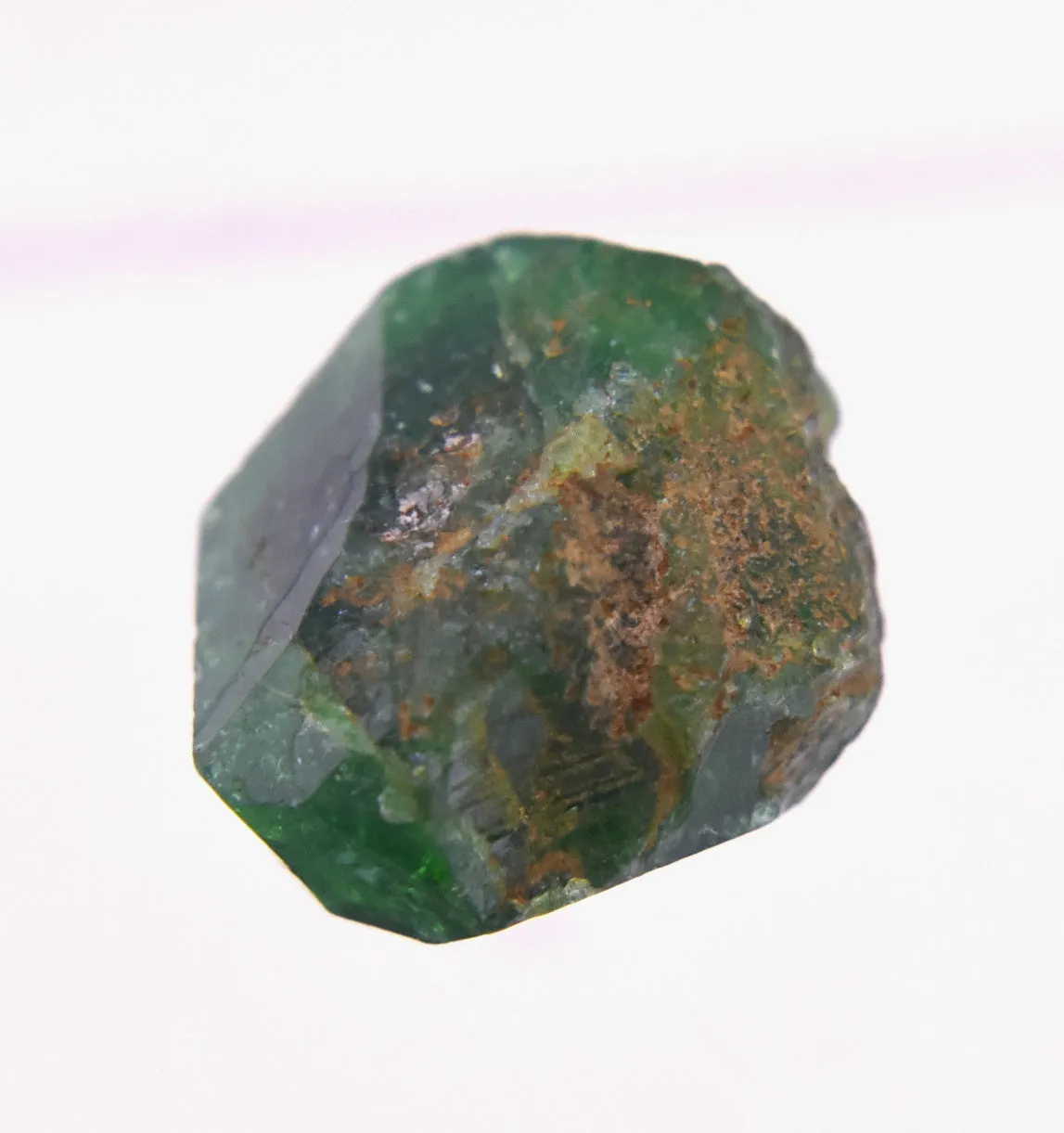 Stunning Vivid Green Triangular Face Tourmaline Nugget Crystal - 1.2g